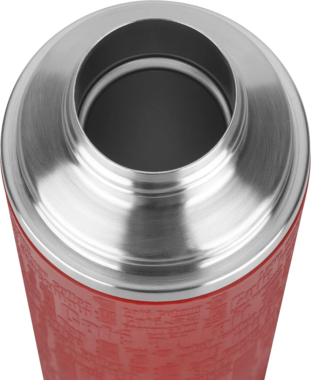 EMSA 515715 Senator Safe Loc Silicone Sleeve Insulated Flask, 1.0 litres, red