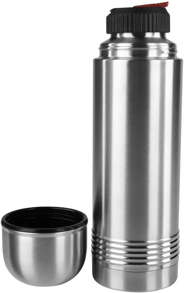 Emsa "Senator" 33.8 oz Vacuum Flask from Stainless Steel, Silver