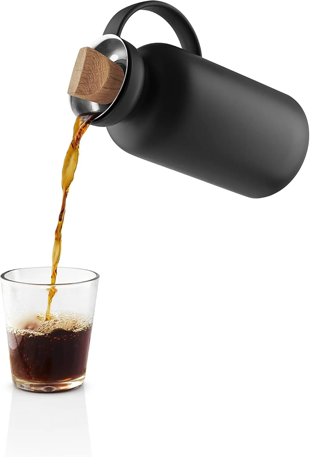 Eva Solo Silhouette Vacuum Jug | 1 Liter | Thermal Coffee Carafe, Double Wall Insulated Vacuum Flask, Water Coffee and Beverage Dispenser | Black
