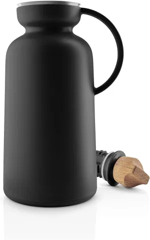 Eva Solo Silhouette Vacuum Jug | 1 Liter | Thermal Coffee Carafe, Double Wall Insulated Vacuum Flask, Water Coffee and Beverage Dispenser | Black