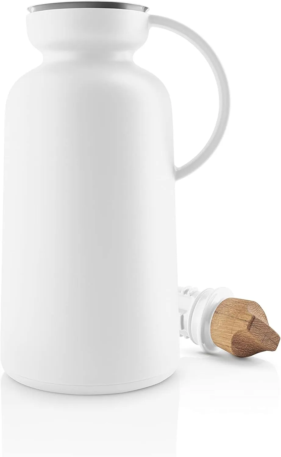 Eva Solo Silhouette Vacuum Jug | 1 Liter | Thermal Coffee Carafe, Double Wall Insulated Vacuum Flask, Water Coffee and Beverage Dispenser | White