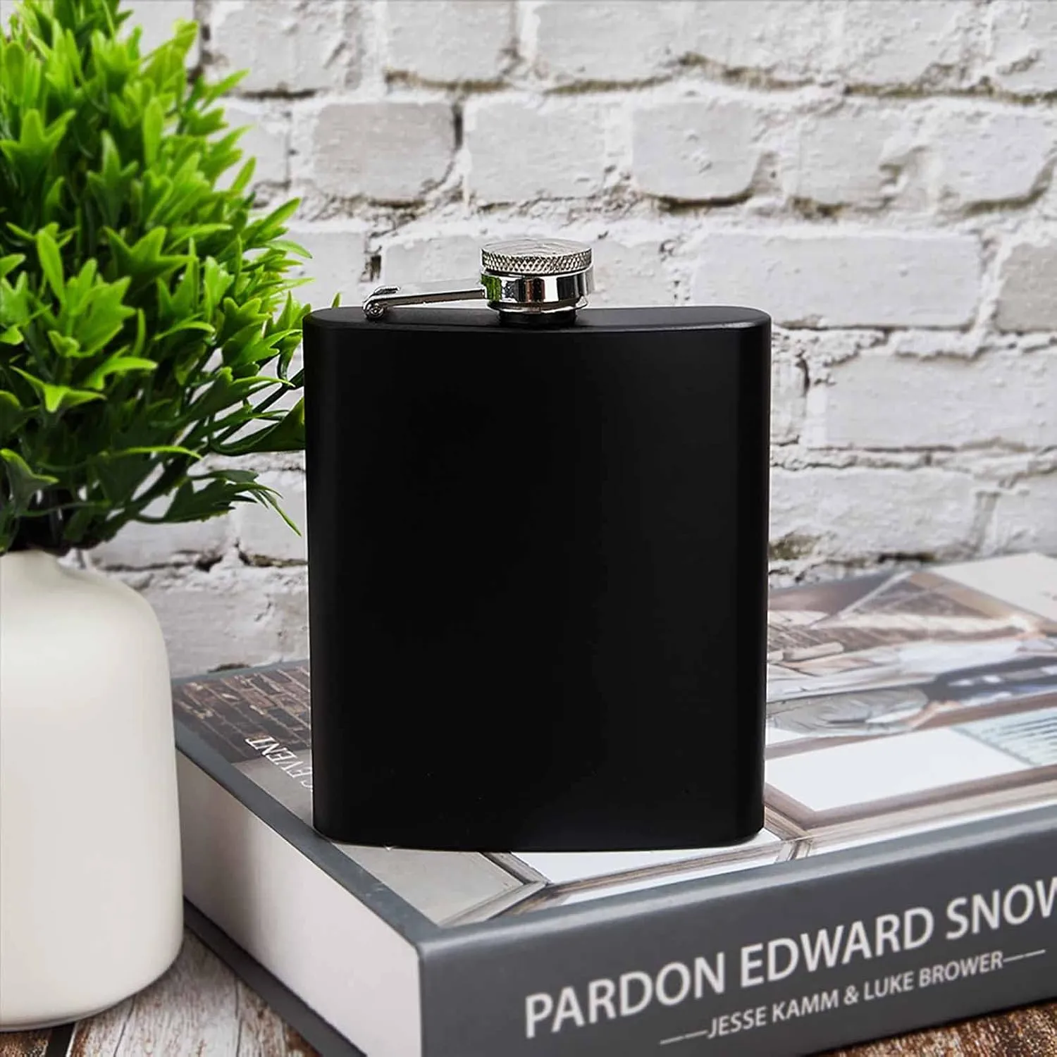 Father Day Gifts Personalized Flask - Custom Customized Text Picture Stainless Steel Pocket Hip Whiskey Flask for Liquor Personalized Gifts for Men Dad Husband Boyfriend (7oz, Black)