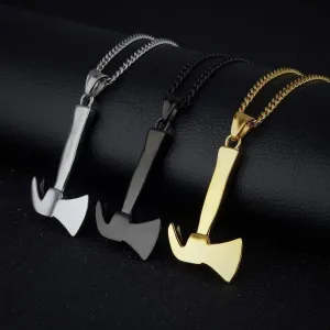 Firefighter's Axe Necklace - Gold, Silver & Black!