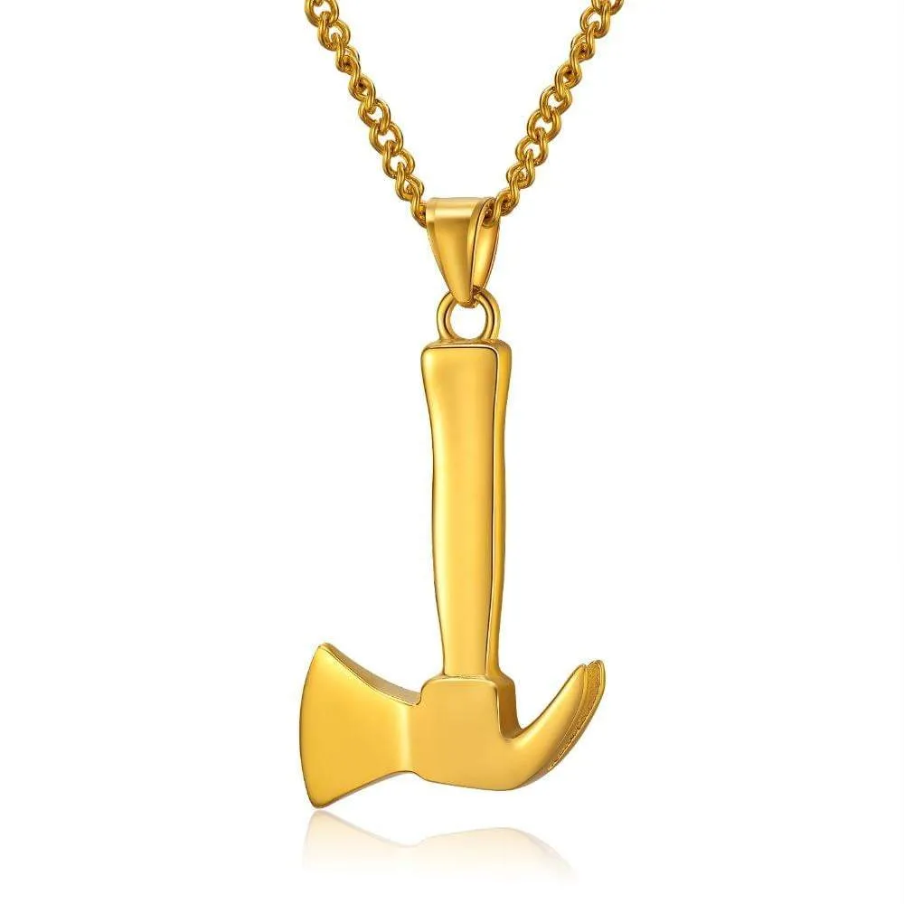 Firefighter's Axe Necklace - Gold, Silver & Black!