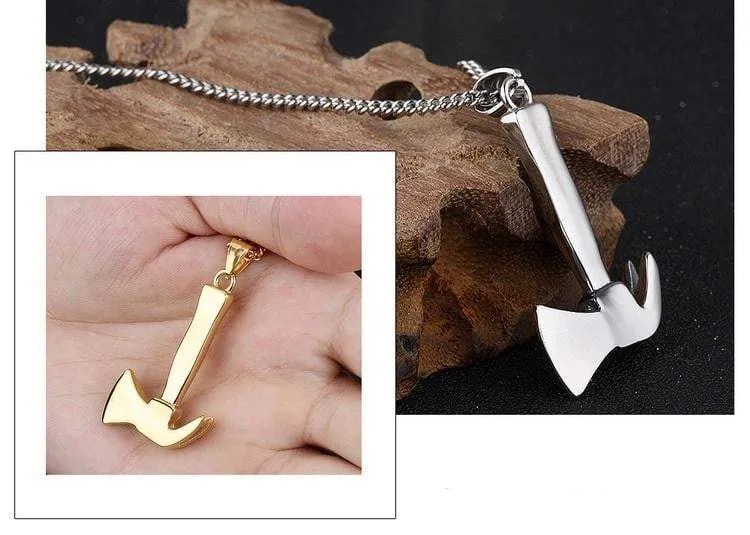 Firefighter's Axe Necklace - Gold, Silver & Black!