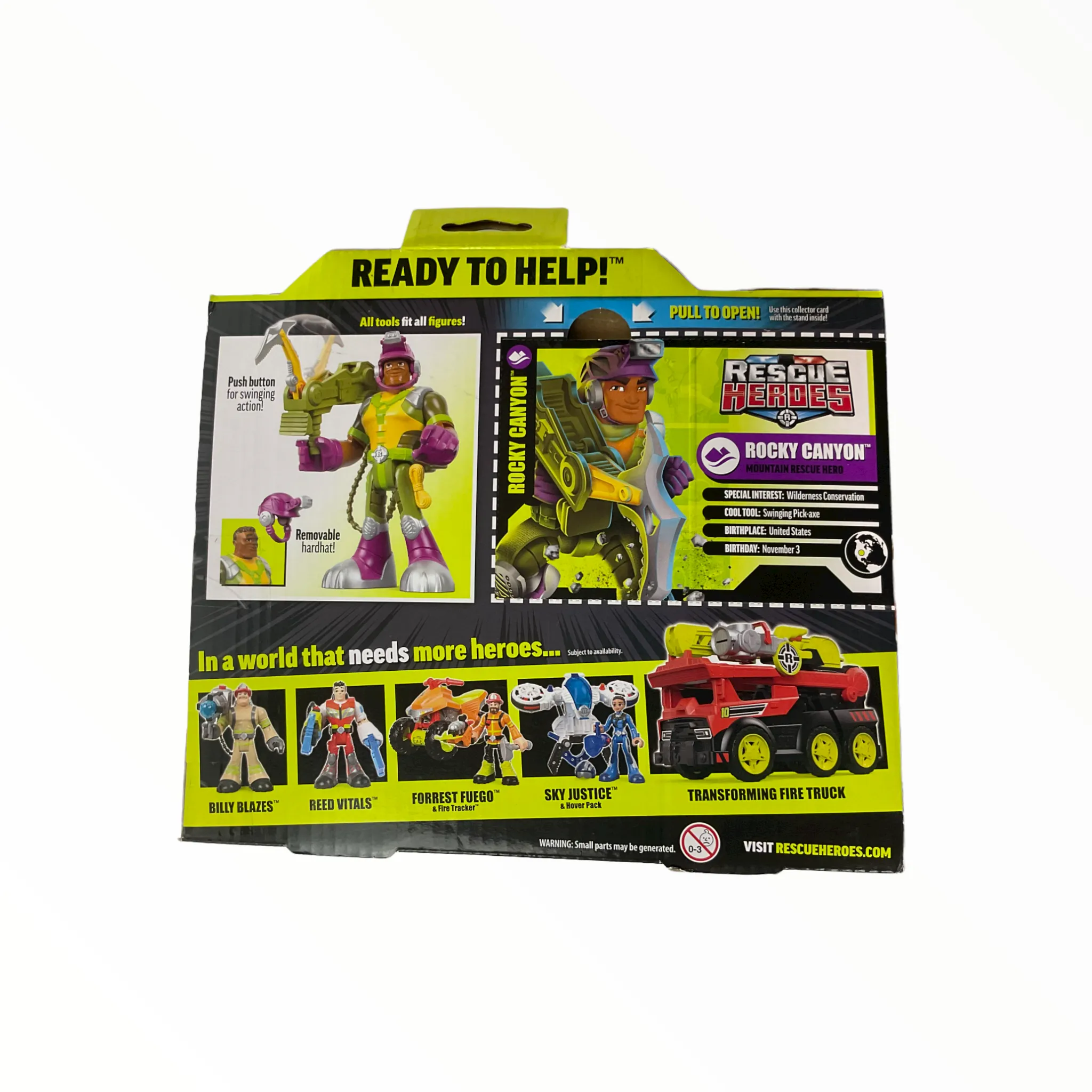 Fisher-Price Rescue Heroes Rocky Canyon, 6-Inch Figure with Accessories