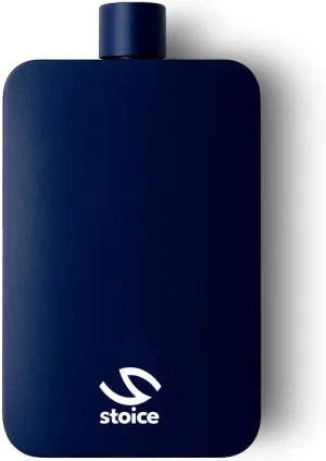 Flat Water Bottle | Stainless Steel 17oz Flask | Minimalistic Design for Easy Portability | BPA-Free, Leak-Proof | Perfect for Travel, Gym, and Everyday Use (Blue)
