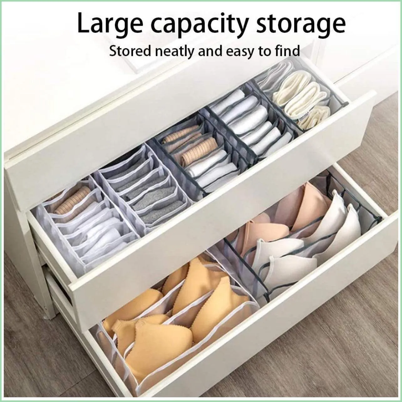 Foldable Drawer Organizer Divider Bra Sock Underwear Storage Closet Wardrobe