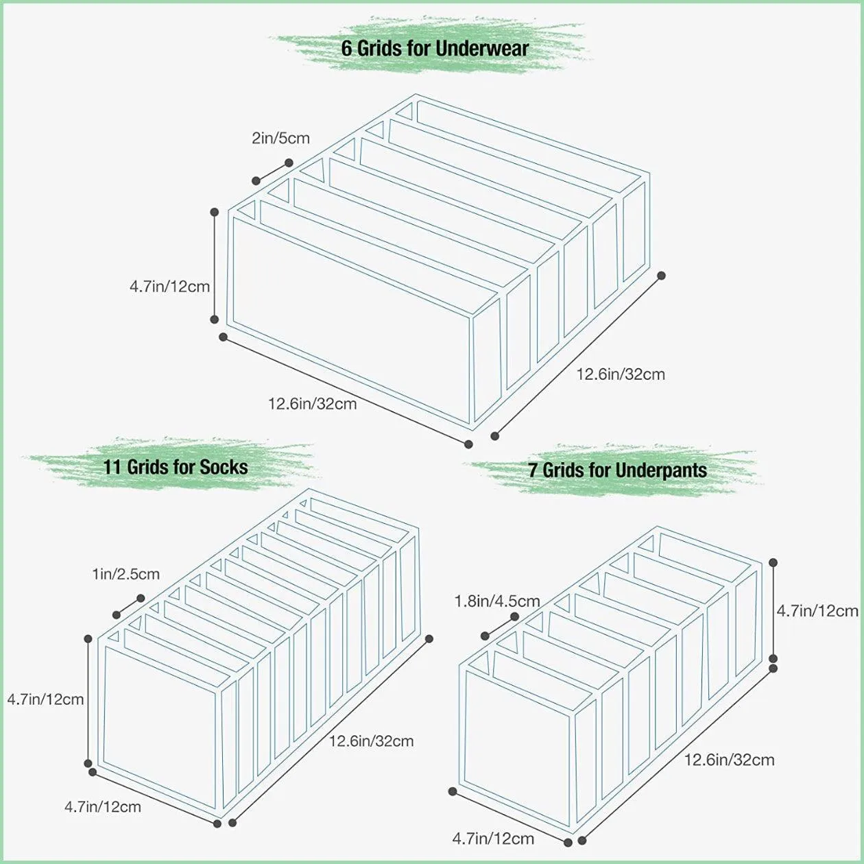 Foldable Drawer Organizer Divider Bra Sock Underwear Storage Closet Wardrobe