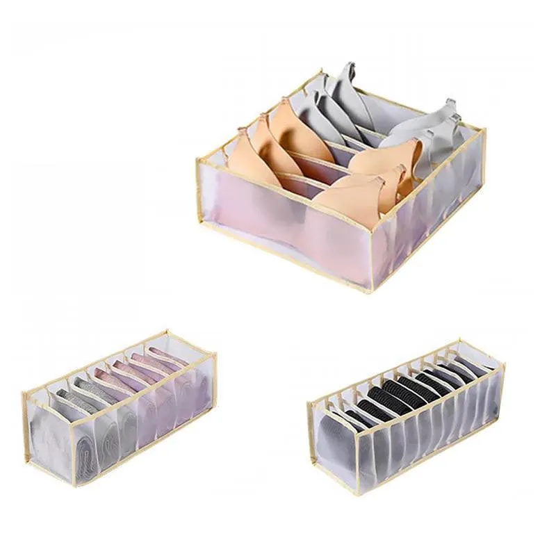 Foldable Drawer Organizer Divider Bra Sock Underwear Storage Closet Wardrobe