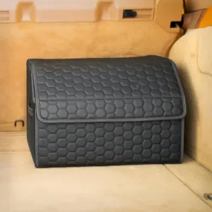Foldable Trunk Organizer For Car - Trunk Organizers Car Storage - Collapsible Auto Trunk Organizer With Lid - Small And Large Cargo Organizer - Trunk Organization (Black 21)