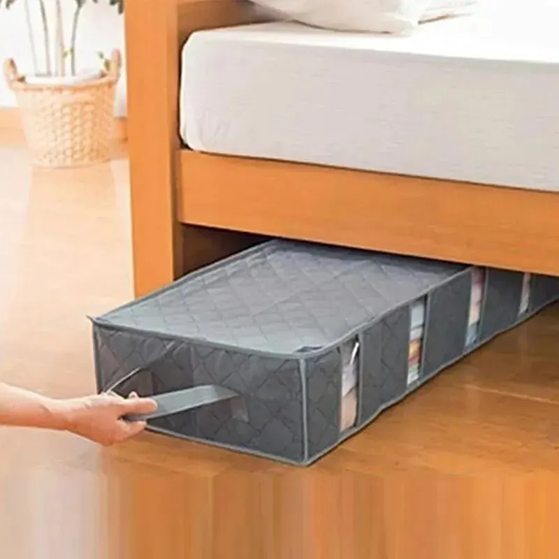 Foldable Underbed Storage Bag – Large Capacity Organizer with Adjustable Compartments