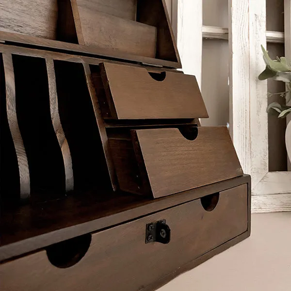 Foldable Wooden Desktop Organizer