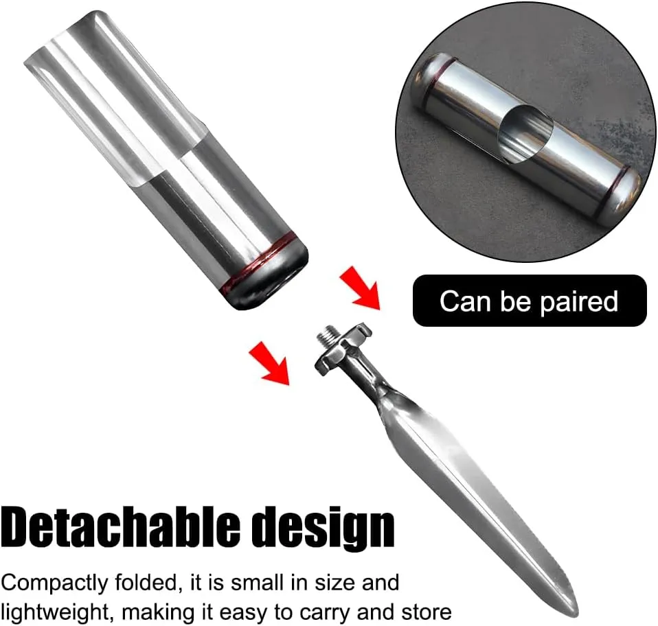 Folding Fishing Pole Rod Holder, 2PCS Stainless Steel Detachable Fish Ground Plug Ground Support Stand Rod Holder for Outdoor Fishing