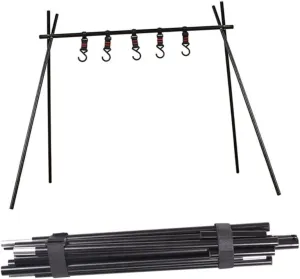 Folding Storage Rack for Camp Camping Kettle Hanging Aluminum Alloy Easy Assembly