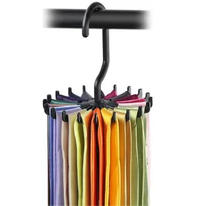 Free Hanging Tie Rack - Black