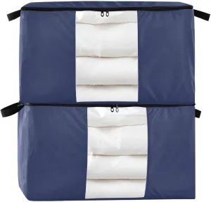 GAIGEO Noble Blue Storage Containers for Clothes, Foldable Storage Bag, Durable Storage Bag, 60L