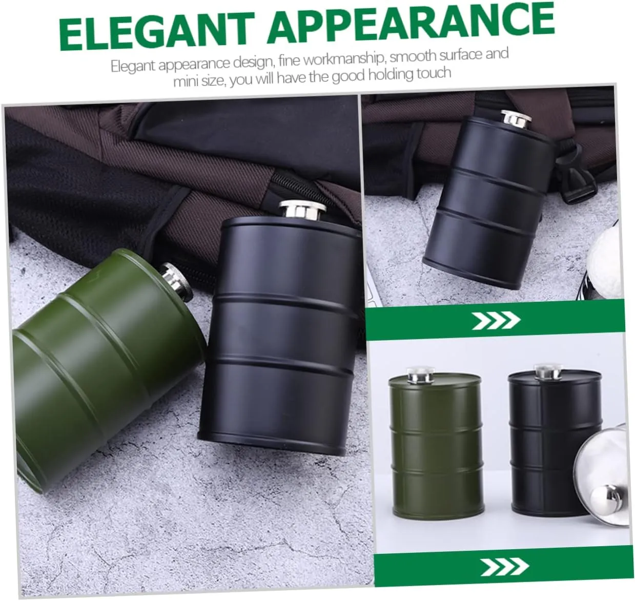 Garneck Creative Camping Liquor Flask Stainless Steel Wine Canteen for Outdoor Adventures Lightweight and Portable for Outdoor Enthusiasts Chic Design