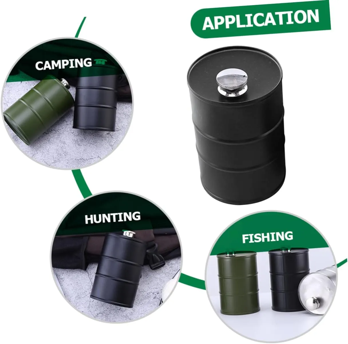 Garneck Creative Camping Liquor Flask Stainless Steel Wine Canteen for Outdoor Adventures Lightweight and Portable for Outdoor Enthusiasts Chic Design