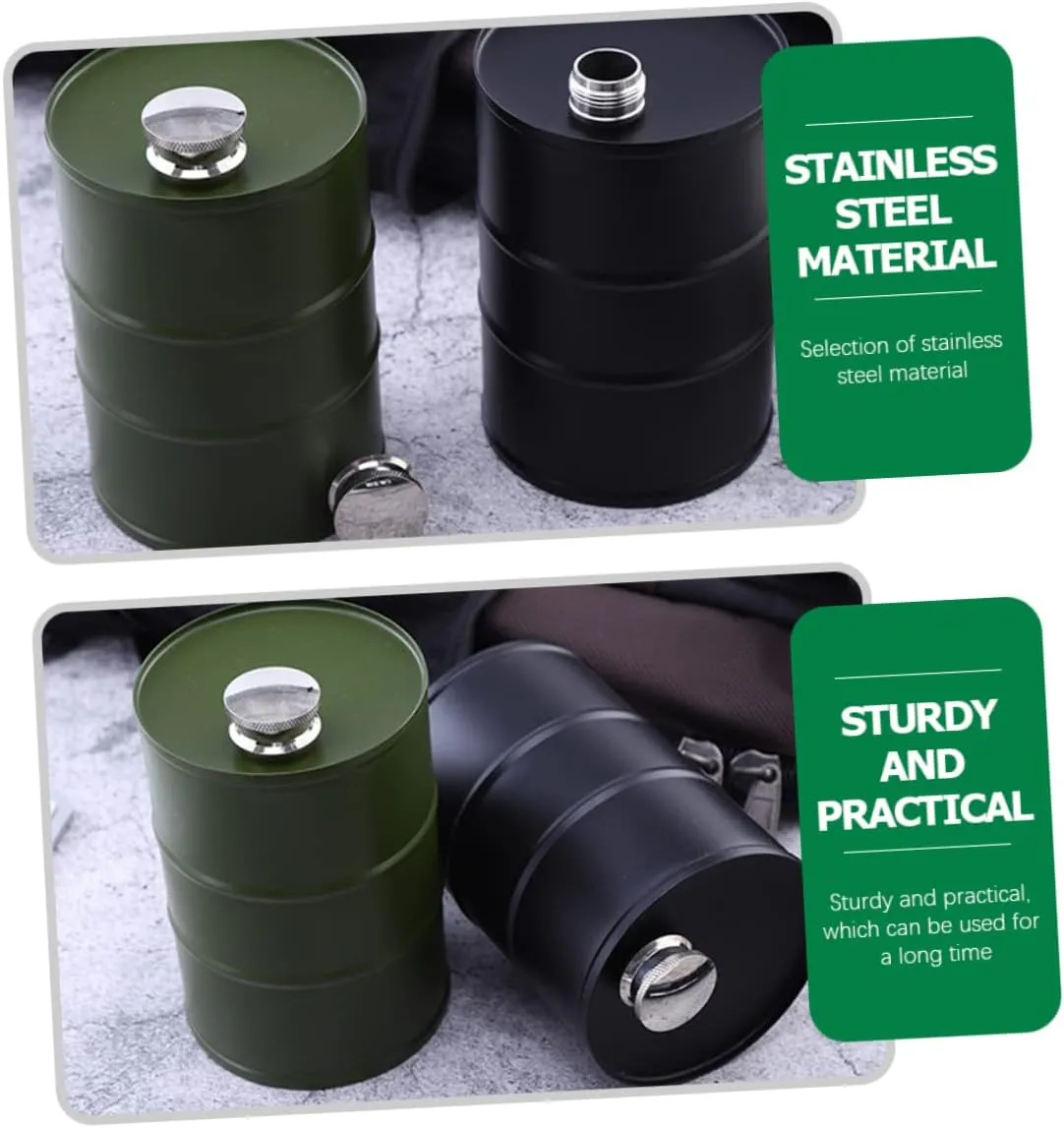 Garneck Creative Camping Liquor Flask Stainless Steel Wine Canteen for Outdoor Adventures Lightweight and Portable for Outdoor Enthusiasts Chic Design
