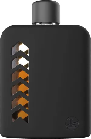 Glass Flask Set for Men & Women - Drinking Hip Flask Bottle with Cork & Silicone Seals for Whiskey, Liquor, Alcohol - Includes Metal & Plastic Lids, Funnel, Protective Silicone Sleeve - 100ml.