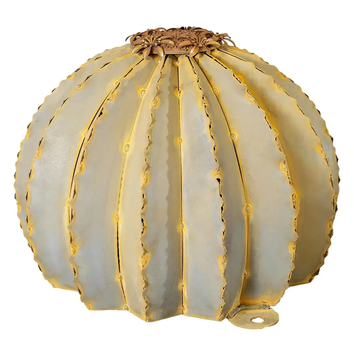 Golden Barrel Torch Sculpture
