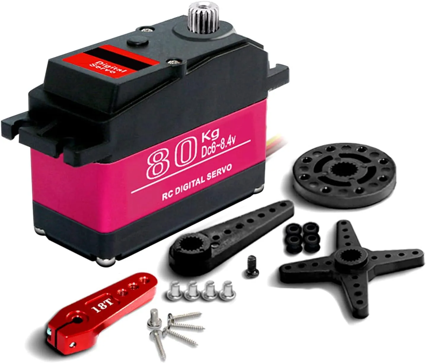 GoolRC Digital Servo 80kg Metal Gear 270° High Torque Digital Servo High Torque Servo Waterproof Replacements for 1/5 HSP HPI RC Car Baja Car