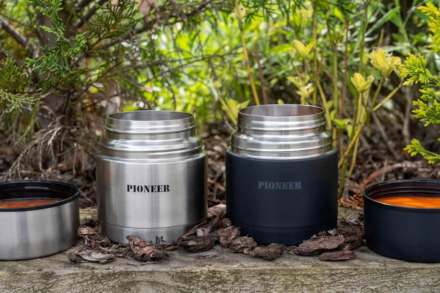 Grunwerg Pioneer Vacuum Insulated Leakproof Soup/Food Flask, 8 Hours Hot 24 Hours Cold, Stainless Steel, 1000 ml