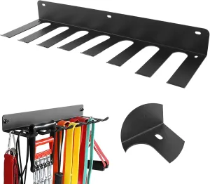 Gym Rack Organizer, Multi Purpose Gym Mount, Home Gym Storage Rack, Gym Organizer hanger for Exercise Bands Barbell Bars Jump Rope