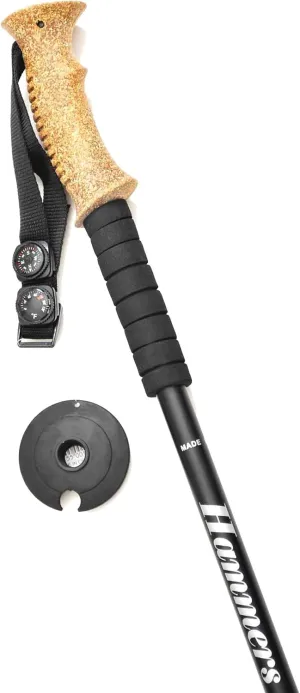 Hammers Anti-Shock Hiking Trekking Pole Walking Stick 5BK w/Compass & Thermometer
