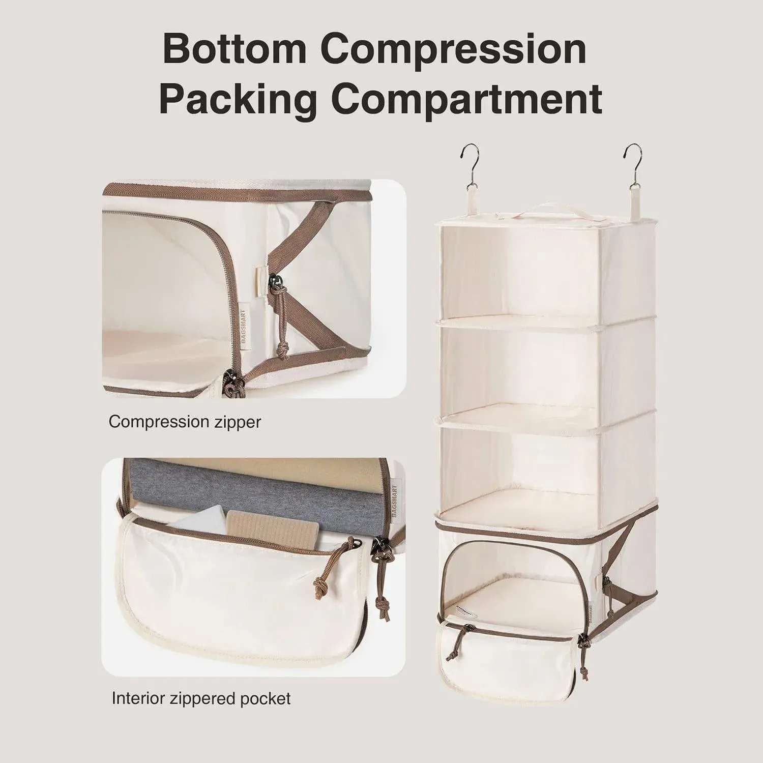 Hanging Foldable Compression Packing Cubes