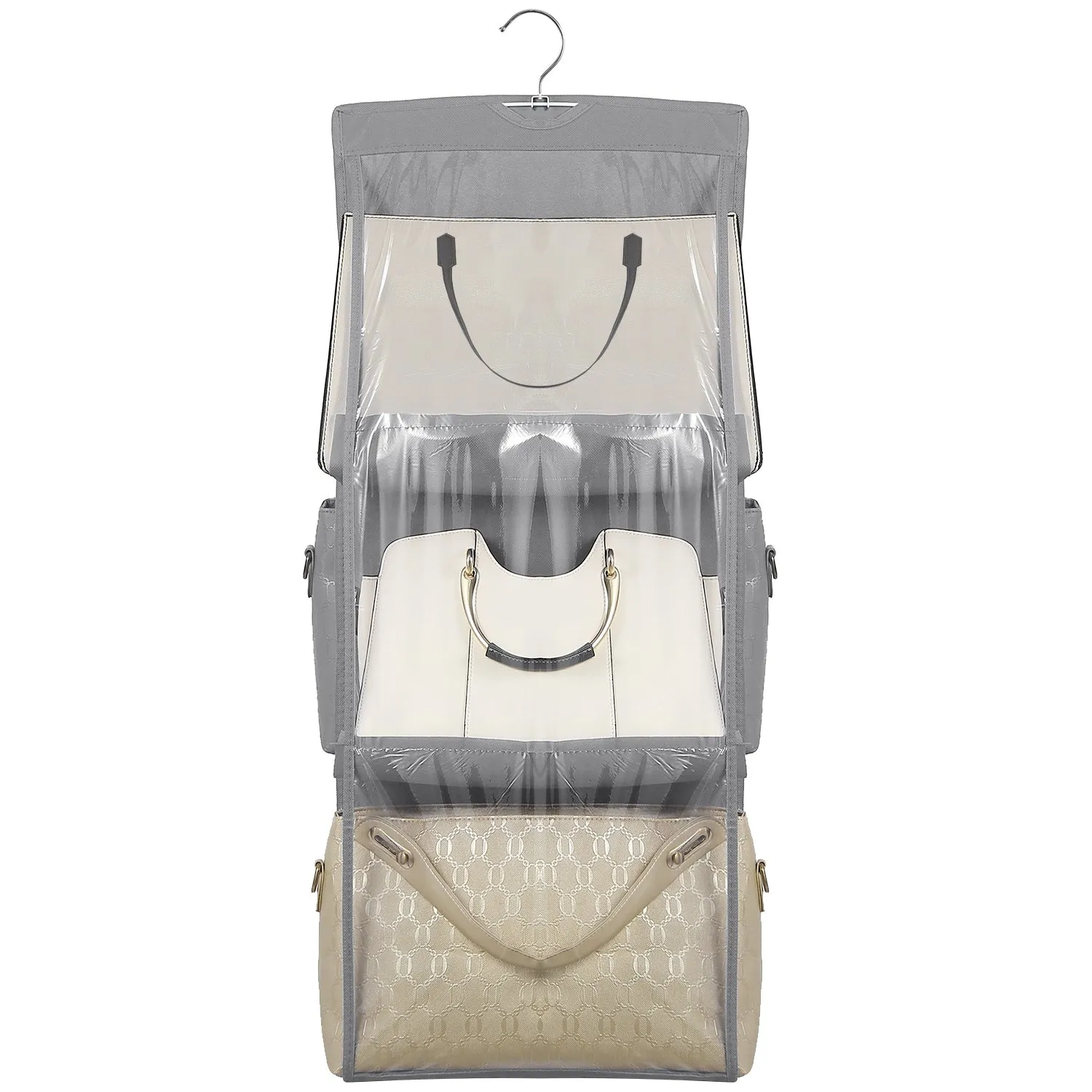 Hanging HandBag Organizer with 6 Pockets Closet Purse Storage