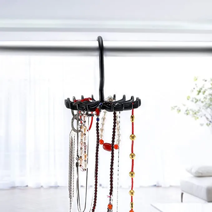 Hanging Tie Rack - Black
