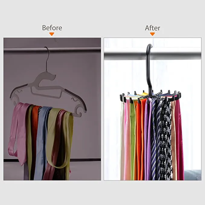 Hanging Tie Rack - Black
