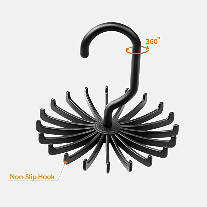 Hanging Tie Rack - Black