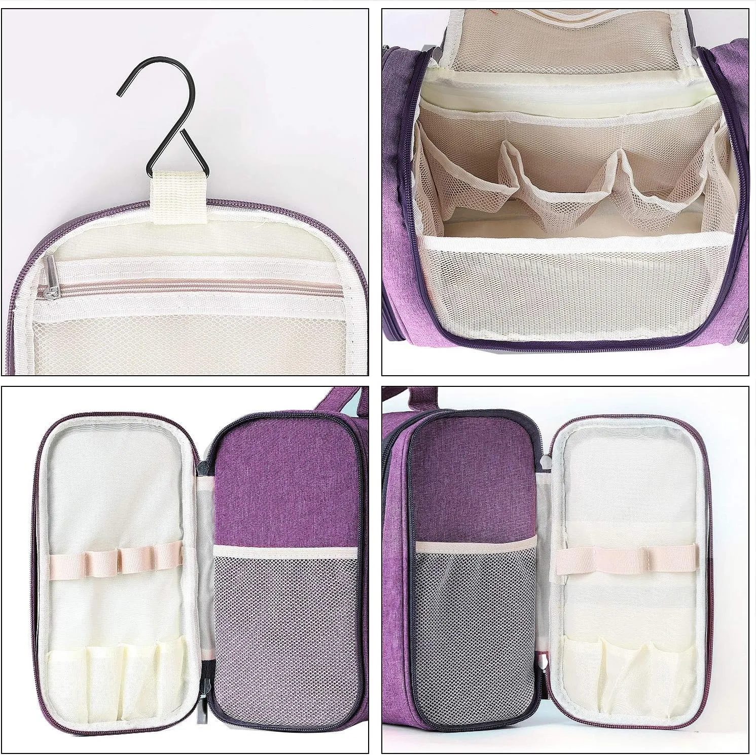 Hanging Toiletry Bag Extra Large Capacity | Premium Travel Organizer Bags For Men And Women | Durable Waterproof Nylon Bathroom, Shower, Makeup Bag For Toiletries, Cosmetics, Brushes