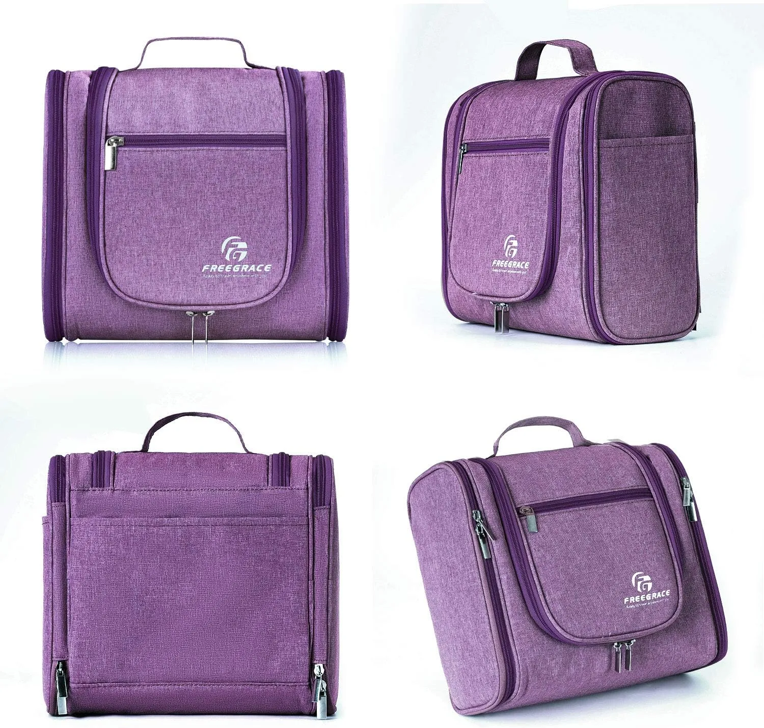 Hanging Toiletry Bag Extra Large Capacity | Premium Travel Organizer Bags For Men And Women | Durable Waterproof Nylon Bathroom, Shower, Makeup Bag For Toiletries, Cosmetics, Brushes