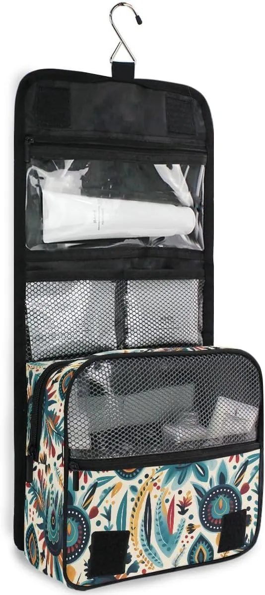 Hanging Travel Toiletry Bag 3565 Retro Indian Mandala Kit Makeup Case Cosmetics Organizer for Men Women