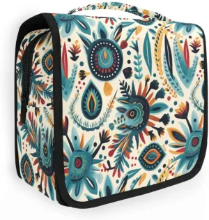Hanging Travel Toiletry Bag 3565 Retro Indian Mandala Kit Makeup Case Cosmetics Organizer for Men Women