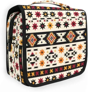 Hanging Travel Toiletry Bag Aztc Western Indian Kit Makeup Case Cosmetics Organizer for Men Women