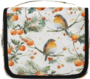 Hanging Travel Toiletry Bag Bird Tree Toiletry Bags with Hanging Hook Portable Cosmetic Bag Makeup Organizer for Travel Business Trip