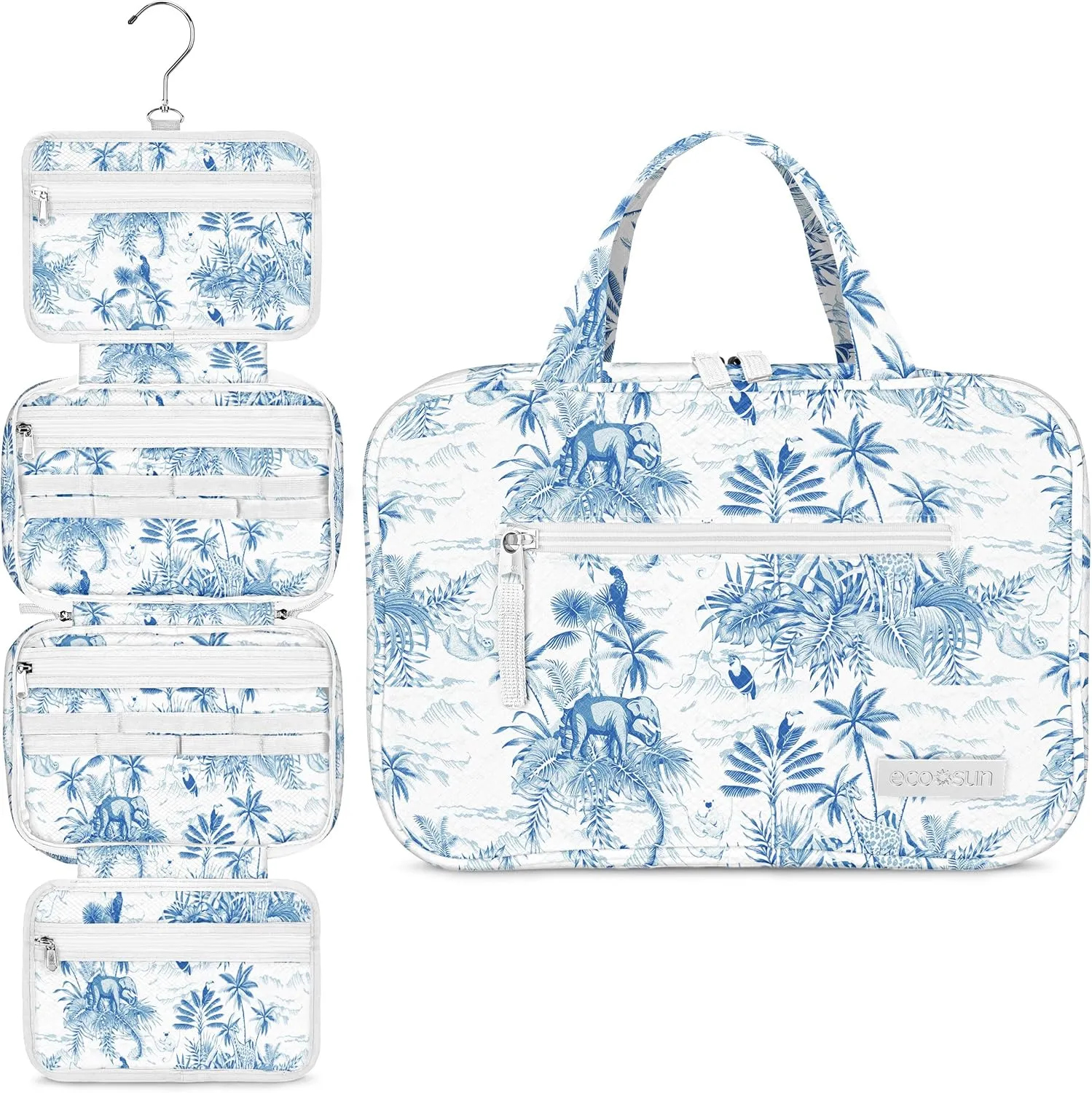 Hanging Travel Toiletry Bag — Designed in Hawaii — Water-resistant Travel Organizer for Bathroom Accessories