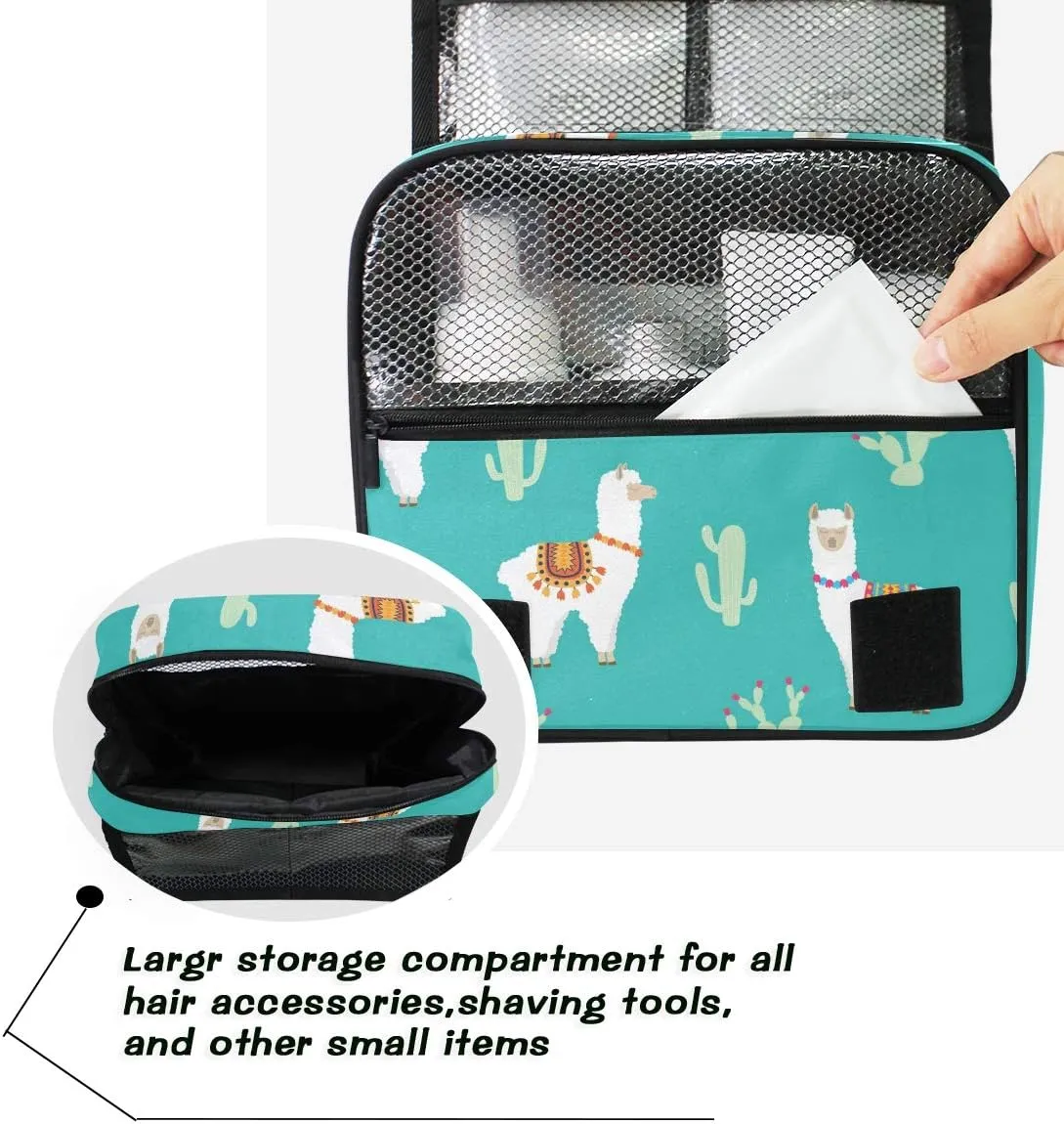 Hanging Travel Toiletry Bag Kit Makeup Case Cosmetics Organizer for Men Women