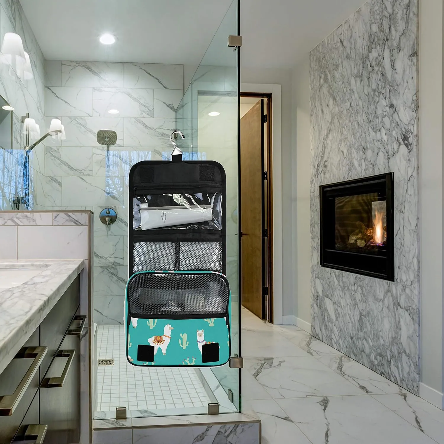 Hanging Travel Toiletry Bag Kit Makeup Case Cosmetics Organizer for Men Women