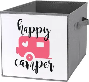 Happy Camping Car Large Capacity Storage Cubes Organizer Foldable Bins Clothing Boxes with Handles