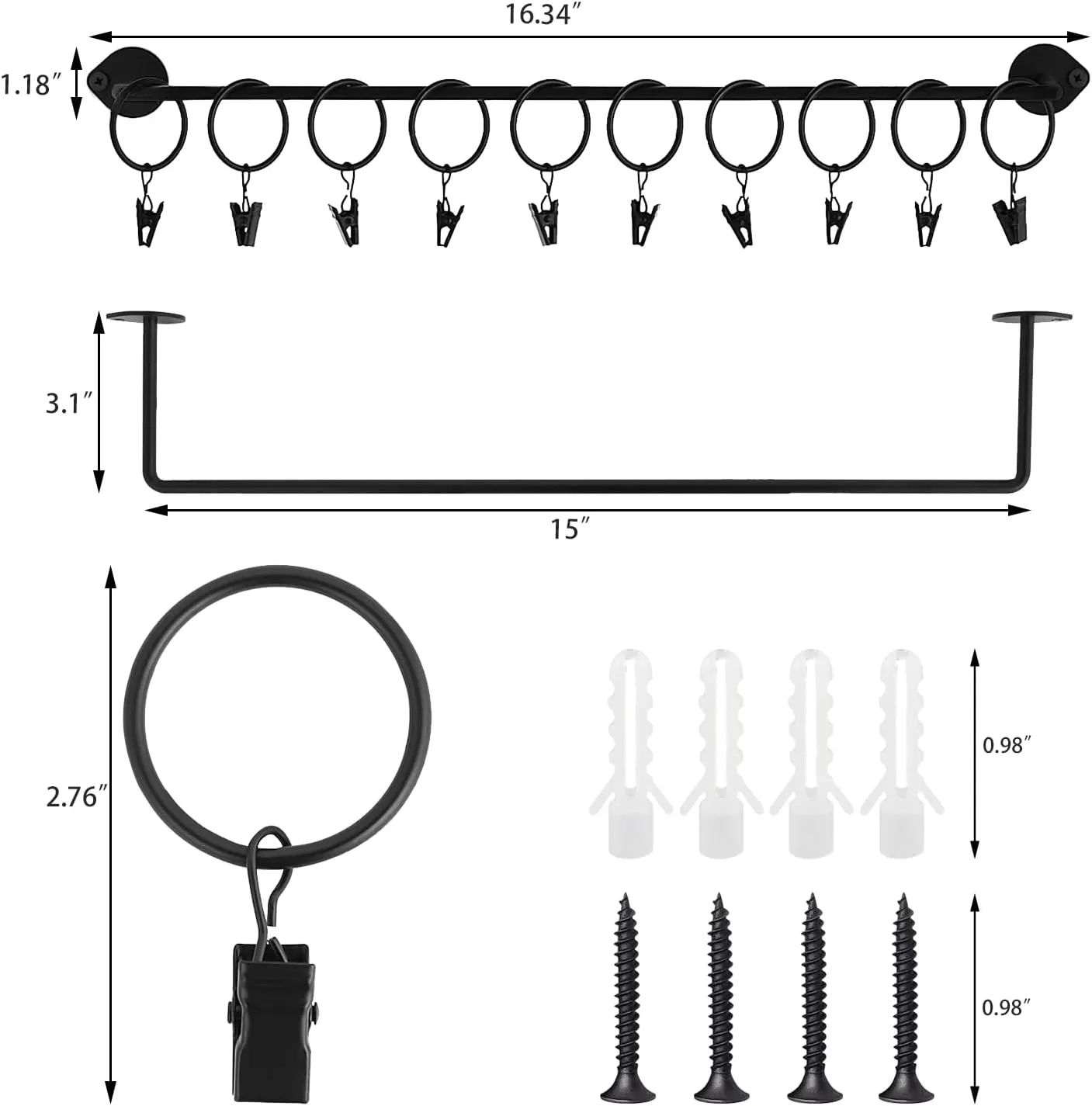 Hat Rack Wall Cap Organizer - Baseball Hat Racks Display Holder with 40 Hooks - Modern Metal Black Hats Storage Wall Mounted Caps Hanger Set of 4 for Closet Door Bedroom Entryway Laundry(Black)