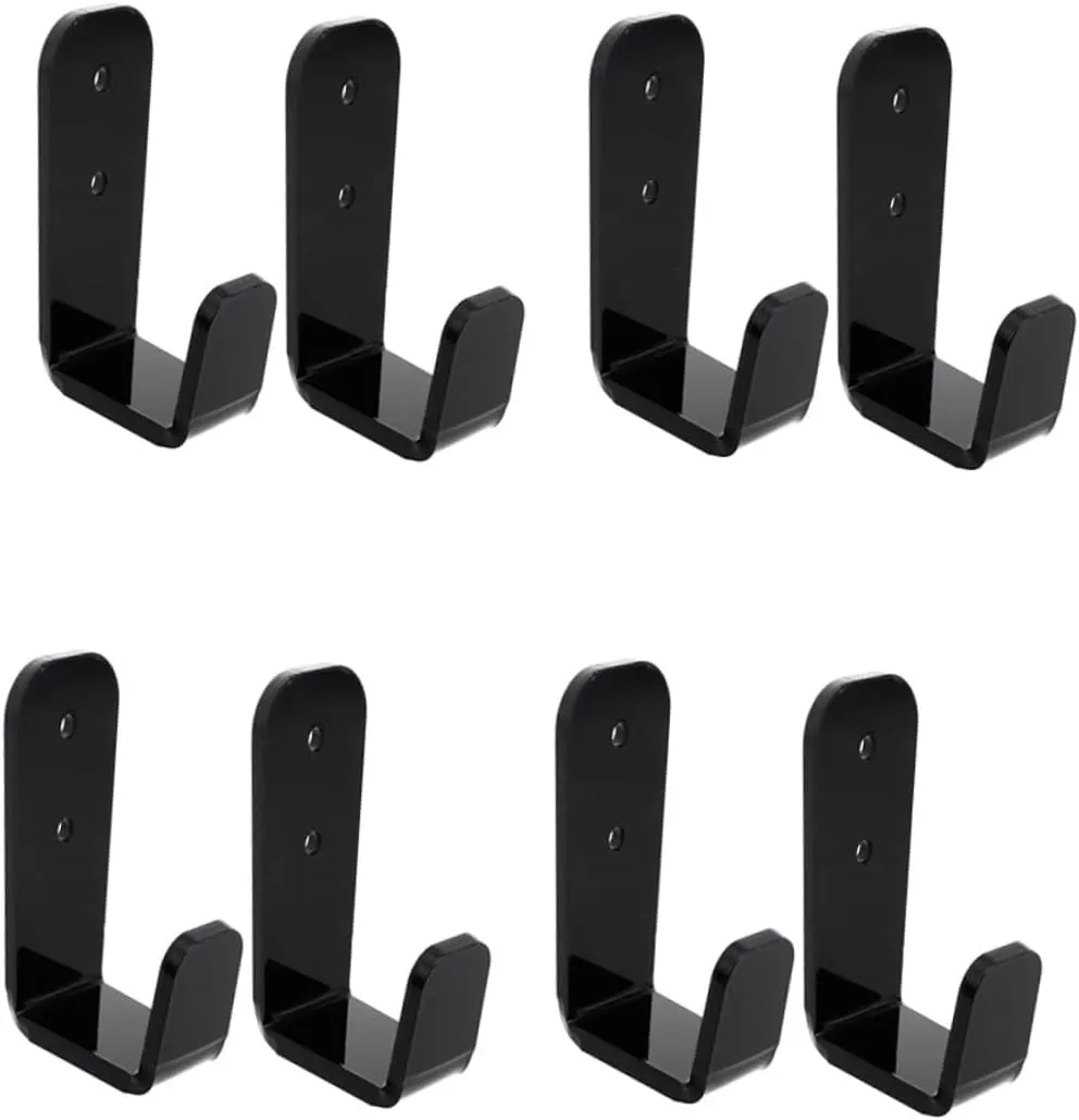 Hockey Stick Hanging Racks 4 Pairs Acrylic Fishing Pole Stands for Ski Golf Trekking Poles Storage