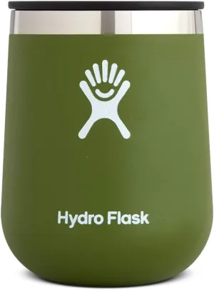 Hydro Flask 10 oz Wine Tumbler - Stainless Steel & Vacuum Insulated - Press-In Lid - Olive
