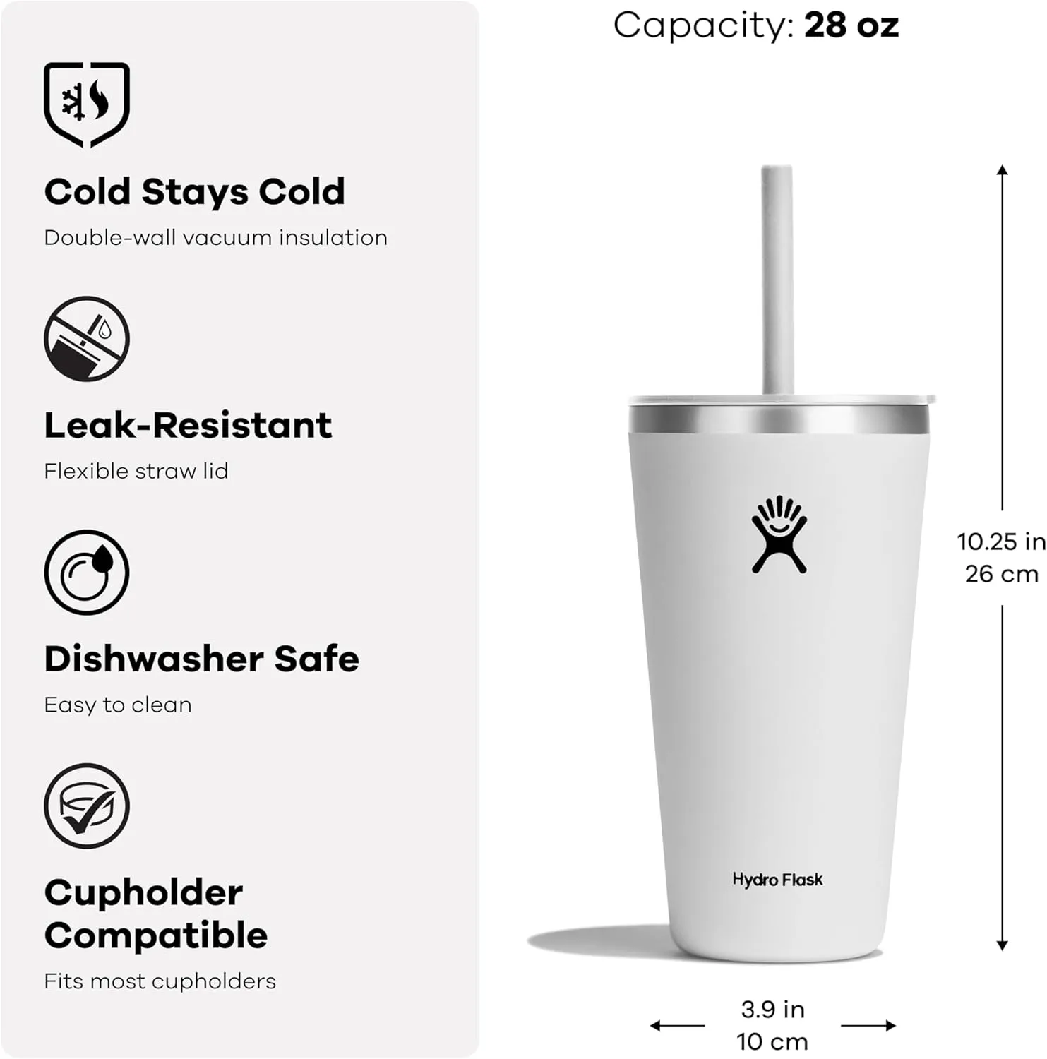Hydro Flask 28 Oz All Around Tumbler Straw Lid Trillium