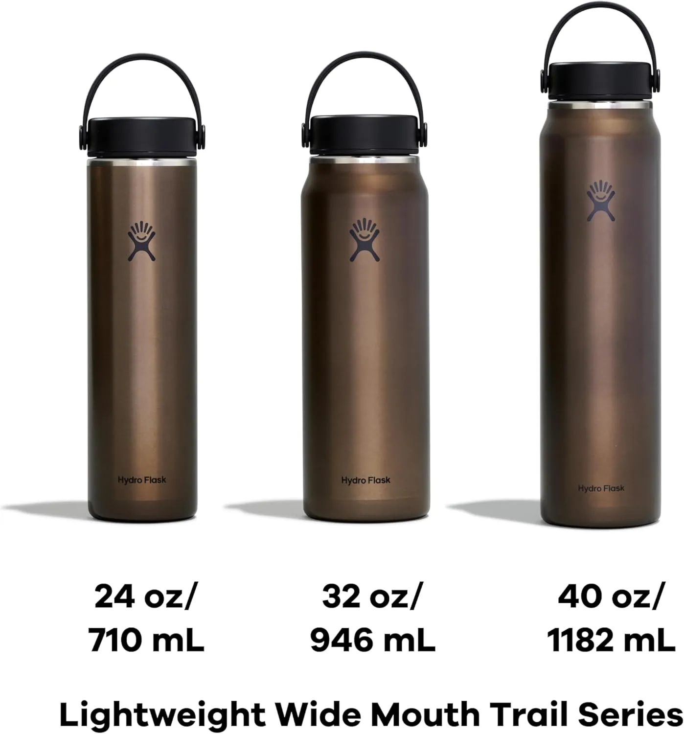 Hydro Flask 32 Oz Lightweight Wide Flex Cap Obsidian